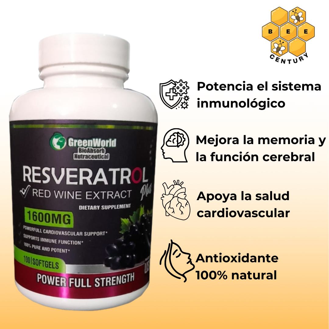 RESVERATROL™ 100 CÁPSULAS + ASESORÍA PERSONALIZADA POR EXPERTO