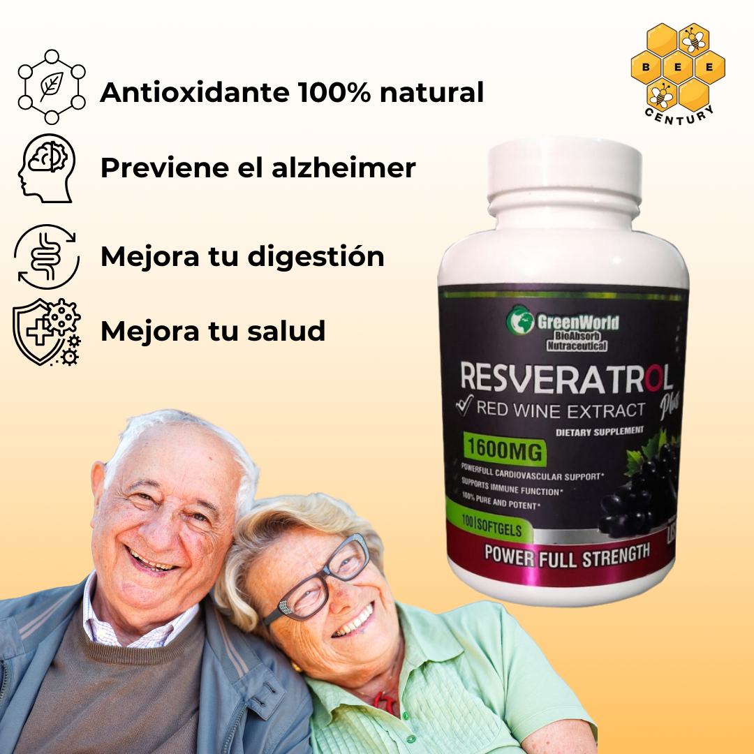 RESVERATROL™ 100 CÁPSULAS + ASESORÍA PERSONALIZADA POR EXPERTO