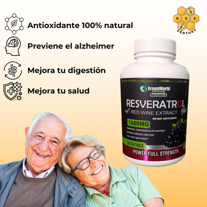 RESVERATROL™ 100 CÁPSULAS + ASESORÍA PERSONALIZADA POR EXPERTO